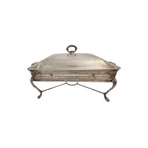 Vintage Sheffield Silver Co Chafing Dish Buffet Server